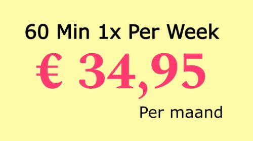 60min 1x per week 3 maanden abonnement