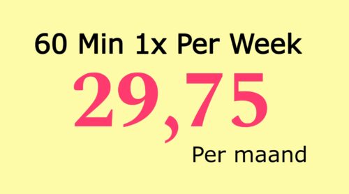 60min 1x per week jaar abonnement